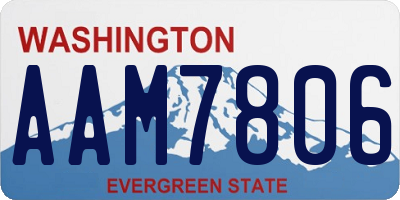 WA license plate AAM7806