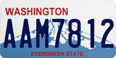 WA license plate AAM7812