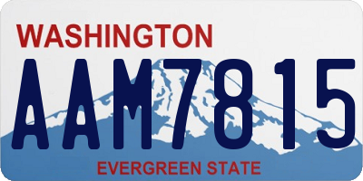 WA license plate AAM7815