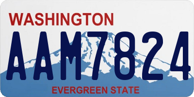 WA license plate AAM7824