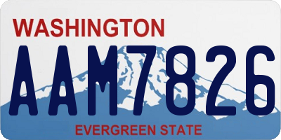 WA license plate AAM7826
