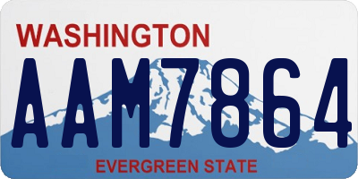 WA license plate AAM7864