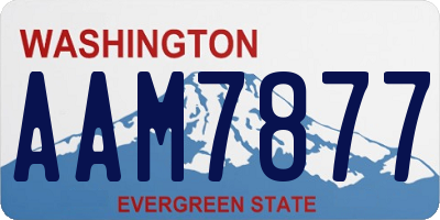 WA license plate AAM7877