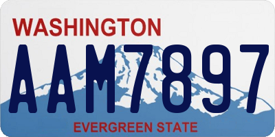 WA license plate AAM7897