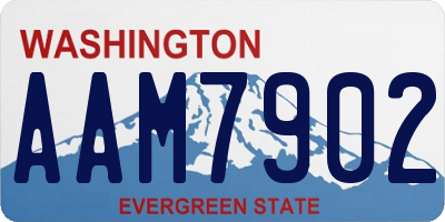WA license plate AAM7902