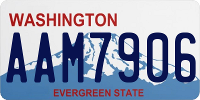 WA license plate AAM7906