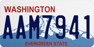 WA license plate AAM7941