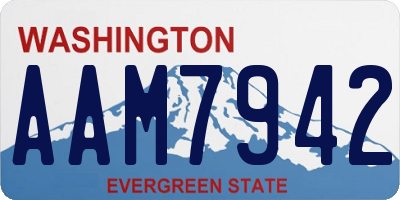 WA license plate AAM7942