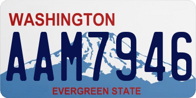 WA license plate AAM7946