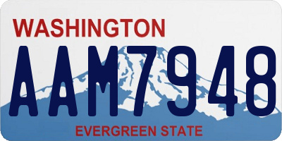 WA license plate AAM7948