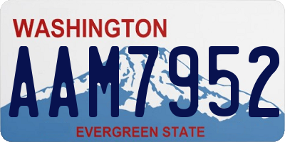 WA license plate AAM7952