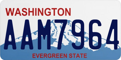 WA license plate AAM7964