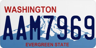 WA license plate AAM7969