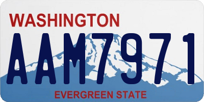 WA license plate AAM7971