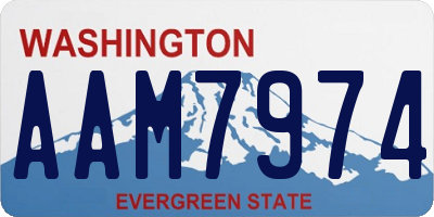 WA license plate AAM7974