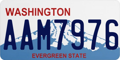 WA license plate AAM7976