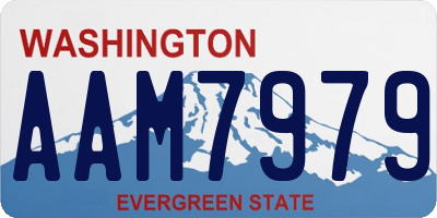 WA license plate AAM7979