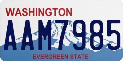 WA license plate AAM7985