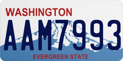 WA license plate AAM7993