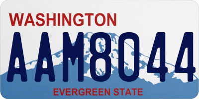 WA license plate AAM8044