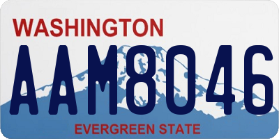 WA license plate AAM8046