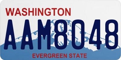WA license plate AAM8048