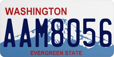 WA license plate AAM8056