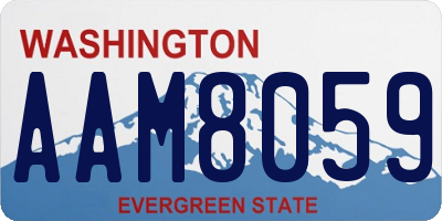 WA license plate AAM8059
