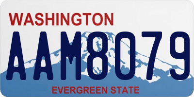 WA license plate AAM8079