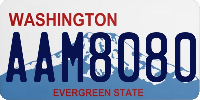 WA license plate AAM8080