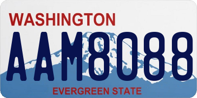 WA license plate AAM8088