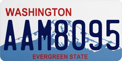 WA license plate AAM8095