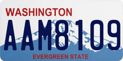 WA license plate AAM8109