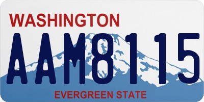 WA license plate AAM8115