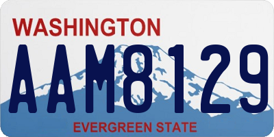 WA license plate AAM8129