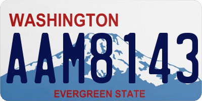 WA license plate AAM8143