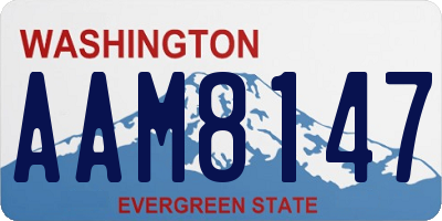 WA license plate AAM8147
