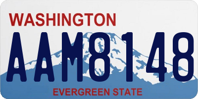 WA license plate AAM8148