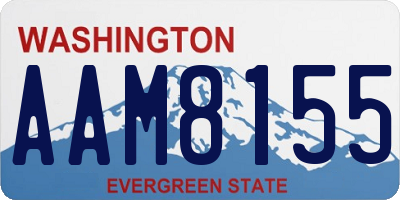 WA license plate AAM8155