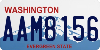 WA license plate AAM8156