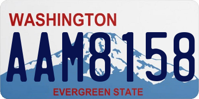 WA license plate AAM8158