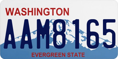 WA license plate AAM8165