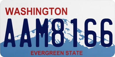 WA license plate AAM8166