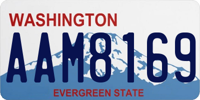 WA license plate AAM8169