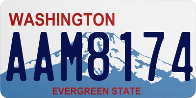 WA license plate AAM8174