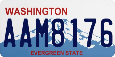 WA license plate AAM8176