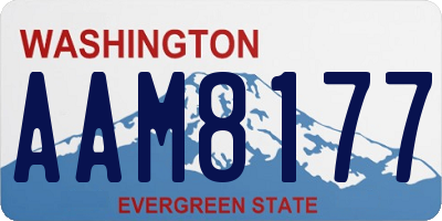 WA license plate AAM8177