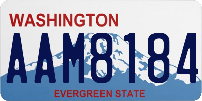 WA license plate AAM8184