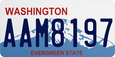 WA license plate AAM8197