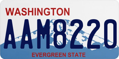 WA license plate AAM8220